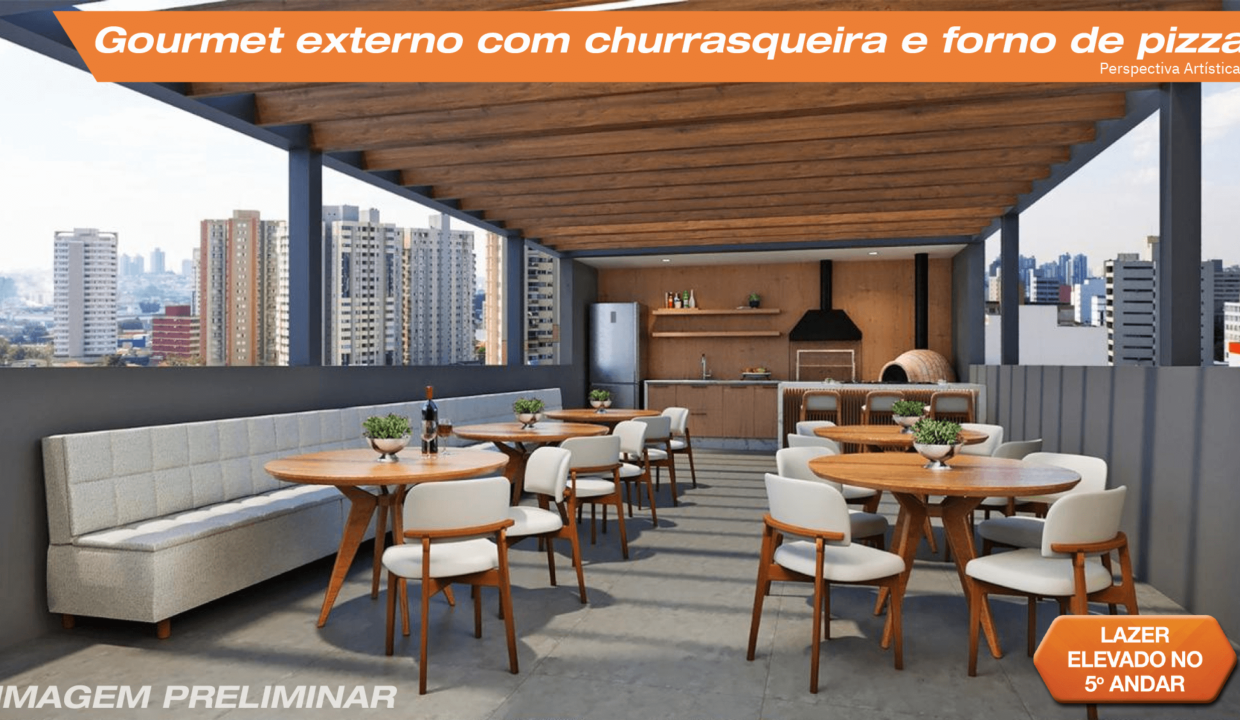 apartamento-na-vila-ema-churrasqueira-gourmet-externo-forno de pizza