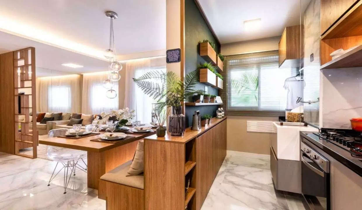 Lançamento - Uno-Tatuapé _Apartamneto-no-Tatuapé_2 Dormitórios_Decorado-sala-de-jantar-cozinha