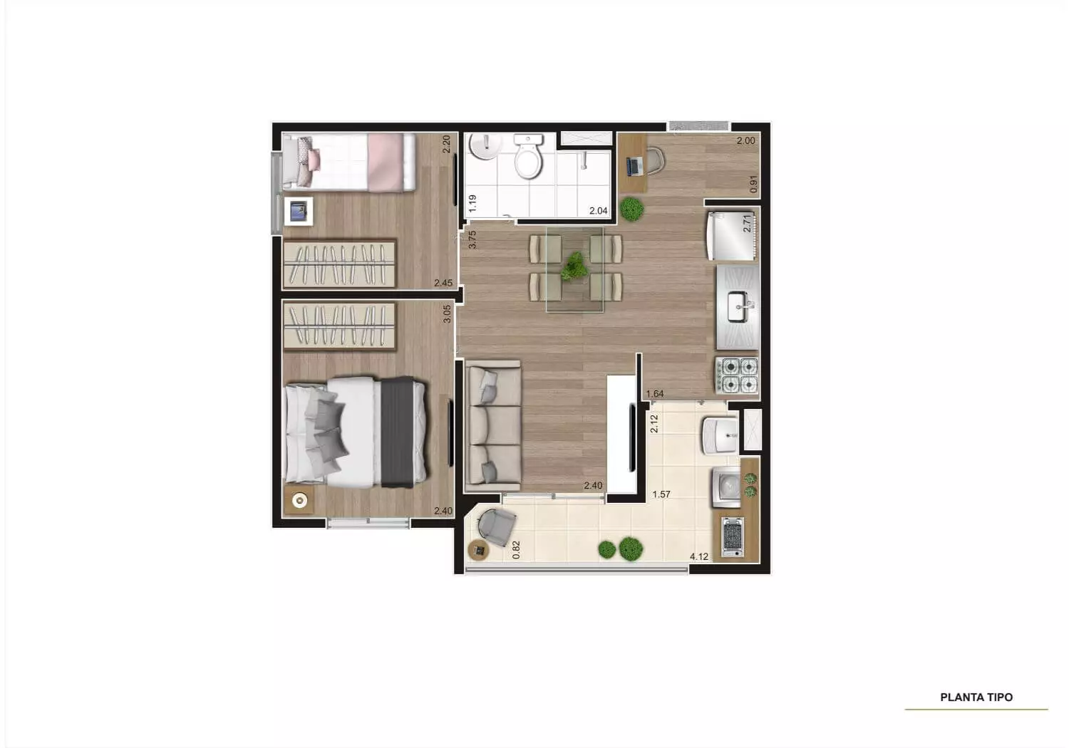 Wide Pirituba | Apartamento Lançamento SP - planta 02