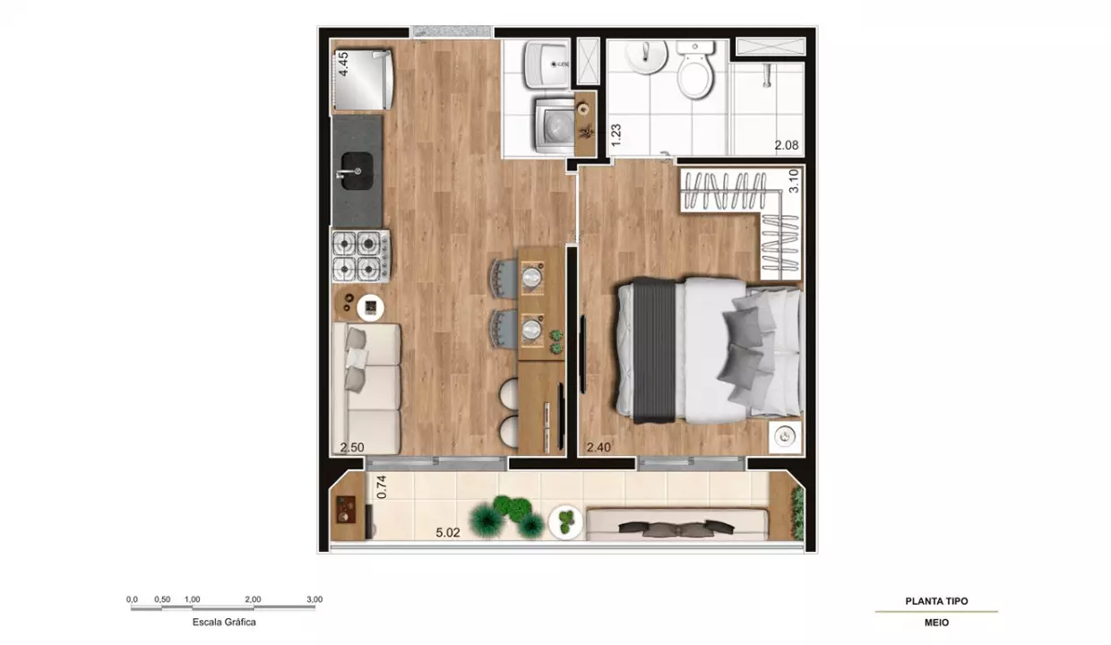 planta 29,17m2