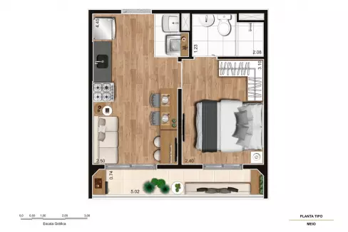 planta 29,17m2